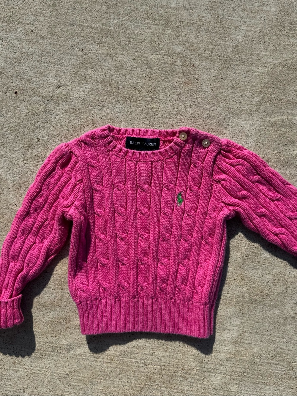 Ralph Lauren Pink Knit Sweater 12 Months